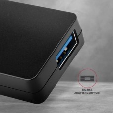 Концентратор AXAGON USB 3.1 to 4xUSB 3.0 black (HUE-G1A) - Фото