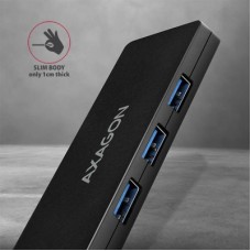 Концентратор AXAGON USB 3.1 to 4xUSB 3.0 black (HUE-G1A) - Фото