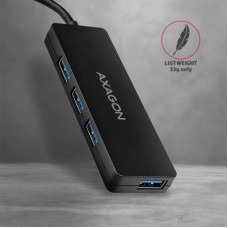 Концентратор AXAGON USB 3.1 to 4xUSB 3.0 black (HUE-G1A) - Фото