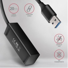 Концентратор AXAGON USB 3.1 to 4xUSB 3.0 0.2m black (HUE-M1A) - Фото