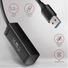 Концентратор AXAGON USB 3.1 to 4xUSB 3.0 1.2m black (HUE-M1AL) - Фото