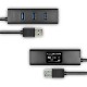 Концентратор AXAGON USB 3.1 to 4xUSB 3.0 1.2m + cable USB to Micro 5P black (HUE-S2BL)