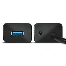 Концентратор AXAGON USB 3.1 to 7xUSB 3.0 + power adapter black (HUE-SA7BP) - Фото