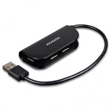 Концентратор AXAGON USB 2.0 to 4xUSB 2.0 0.2m black (HUE-X4B) - Фото