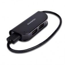 Концентратор AXAGON USB 2.0 to 4xUSB 2.0 0.2m black (HUE-X4B) - Фото