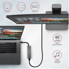 Концентратор AXAGON USB-C to 2xUSB-A + 2xUSB-C + HDMI 0.13m gray (HMC-5G2) - Фото