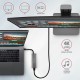 Концентратор AXAGON USB-C to 2xUSB-A + 2xUSB-C + HDMI 0.13m gray (HMC-5G2)