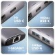 Концентратор AXAGON USB-C to 2xUSB-A + 1xUSB-C + HDMI + RJ45 + PD100W 0.15m gray (HMC-6G2L)