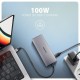 Концентратор AXAGON USB-C to 2xUSB-A + 1xUSB-C + HDMI + RJ45 + PD100W 0.15m gray (HMC-6G2L)