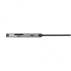 Концентратор Acer USB-C 7-in-1 3xUSB 3.2 + HDMI + USB-C + PD + SD gray (HP.DSCAB.018) - Фото