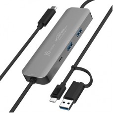 Концентратор J5create USB-C + USB A to 2xUSB + USB-C switch hub (JCH462-N) - Фото