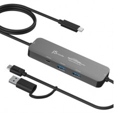 Концентратор J5create USB-C + USB A to 2xUSB + USB-C switch hub (JCH462-N) - Фото