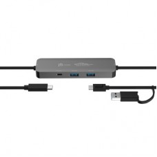 Концентратор J5create USB-C + USB A to 2xUSB + USB-C switch hub (JCH462-N) - Фото