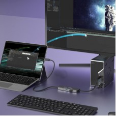 Концентратор J5create USB-C + USB A to 2xUSB + USB-C switch hub (JCH462-N) - Фото