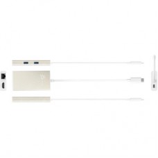 Концентратор J5create USB-C 5-in-1 2xUSB 3.0 + HDMI 4K + USB-C PD + RJ45 1000Mbps gray (JCA374-N) - Фото
