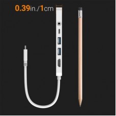 Концентратор J5create USB-C 6-in-1 2xUSB 3.1 + USB-C PD + HDMI + SD/TF + 3.5mm white (JCD373-N) - Фото