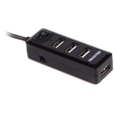 Концентратор Maxxter USB 2.0 to 4xUSB + charger 5 V 1 A (HU2A-4P-AC-03) - Фото