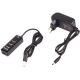 Концентратор Maxxter USB 2.0 to 4xUSB + charger 5 V 1 A (HU2A-4P-AC-03)