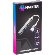 Концентратор Maxxter USB 3.0 to 1xUSB 3.0 + 1xUSB 2.0 + 2xUSB-C (HU3A-4P-03) - Фото