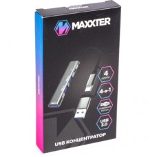 Концентратор Maxxter USB-C + USB-A to 1xUSB 3.0 + 2xUSB 2.0 + 1xUSB-C (HU3C-4P1CN-01) - Фото