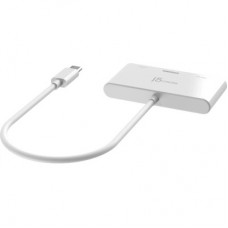 Концентратор J5create USB-C 3-in-1 HDMI + USB + USB-C PD white (JCA399-N) - Фото