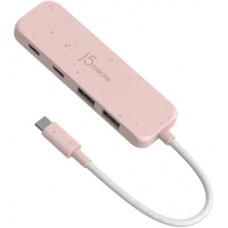 Концентратор J5create USB-C to 2xUSB-A + 2xUSB-C 3.2 10Gbps rose (JCH342ER-N) - Фото