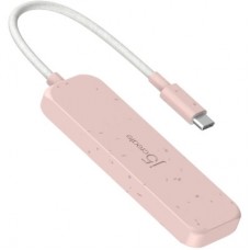 Концентратор J5create USB-C to 4xUSB-C 3.2 10Gbps rose (JCH345ER-N) - Фото