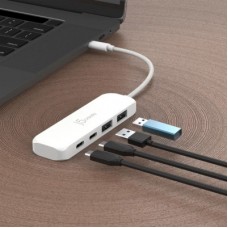 Концентратор J5create USB-C to 2xUSB-A + 2xUSB-C 3.2 10Gbps white (JCH342EW-N) - Фото