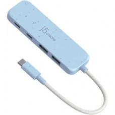 Концентратор J5create USB-C to 2xUSB-A + 2xUSB-C 3.2 10Gbps cyan (JCH342EC-N) - Фото
