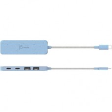 Концентратор J5create USB-C to 2xUSB-A + 2xUSB-C 3.2 10Gbps cyan (JCH342EC-N) - Фото