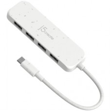 Концентратор J5create USB-C to 4xUSB-A 3.2 10Gbps white (JCH341EW-N) - Фото