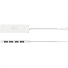 Концентратор J5create USB-C to 4xUSB-A 3.2 10Gbps white (JCH341EW-N) - Фото