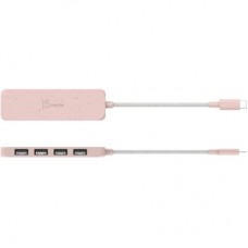 Концентратор J5create USB-C to 4xUSB-A 3.2 10Gbps rose (JCH341ER-N) - Фото