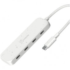 Концентратор J5create USB-C to 4xUSB-C 3.2 10Gbps white (JCH345EW-N) - Фото