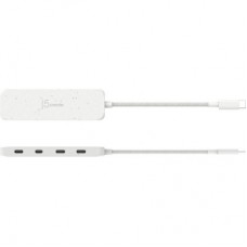 Концентратор J5create USB-C to 4xUSB-C 3.2 10Gbps white (JCH345EW-N) - Фото