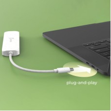 Концентратор J5create USB-C to 4xUSB-C 3.2 10Gbps white (JCH345EW-N) - Фото