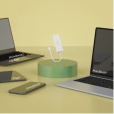 Концентратор J5create USB-C to 4xUSB-C 3.2 10Gbps white (JCH345EW-N) - Фото