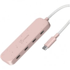 Концентратор J5create USB-C to 4xUSB-C 3.2 10Gbps rose (JCH345ER-N) - Фото