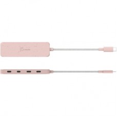 Концентратор J5create USB-C to 4xUSB-C 3.2 10Gbps rose (JCH345ER-N) - Фото