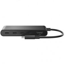 Концентратор Belkin USB-C 5-in-1 3xUSB-C 3.2 + HDMI 2.0 4K60Hz gray (AVC021HQBK) - Фото