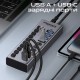 Концентратор Promate USB-C 10-in-1 5xUSB-C + 5xUSB gray (geghub-5g)