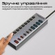 Концентратор Promate USB-C 10-in-1 5xUSB-C + 5xUSB gray (geghub-5g)