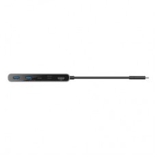 Концентратор Belkin USB-C 7-in-1 2xUSB 3.0 + USB-C + PD + HDMI 2.0 4K60Hz + SD/TF gray (AVC023HQSGY) - Фото