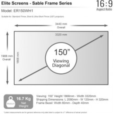Проєкційний екран Elite Screens ER150WH1 - Фото