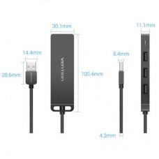 Концентратор VENTION USB 2.0 to 4xUSB 2.0 black (CHMBB) - Фото