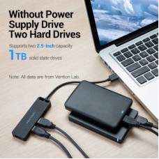 Концентратор VENTION USB 2.0 to 4xUSB 2.0 black (CHMBB) - Фото