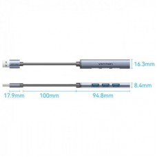 Концентратор VENTION USB 3.0 to1xUSB 3.0 + 3xUSB 2.0 gray (CKOHB) - Фото