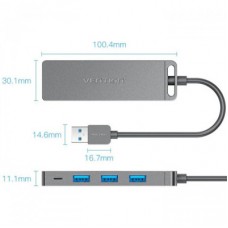 Концентратор VENTION USB 3.0 to 4xUSB 3.0 black (CHLBB-SCB) - Фото