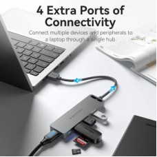 Концентратор VENTION USB 3.0 to 4xUSB 3.0 black (CHLBB-SCB) - Фото