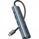 Концентратор VENTION USB-C to 4xUSB 3.0 + 1xUSB-C black (TGZHB)